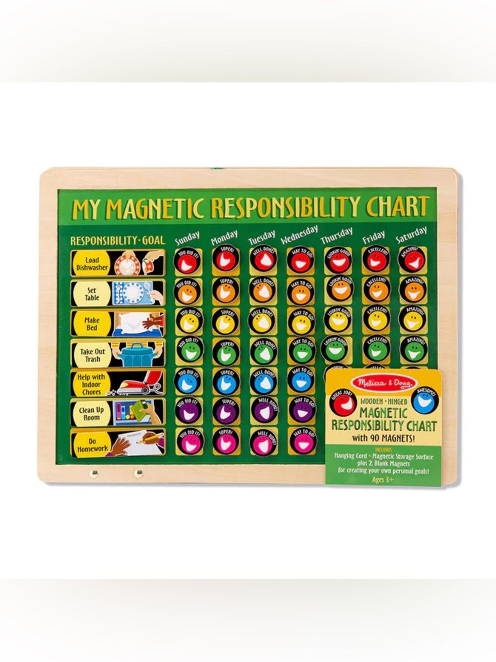Melissa & Doug Magnetic Responsibility Chart for Kids